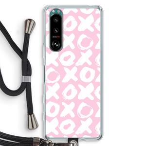 CaseCompany XOXO: Sony Xperia 5 III Transparant Hoesje met koord