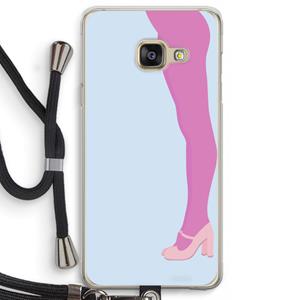 CaseCompany Pink panty: Samsung Galaxy A3 (2016) Transparant Hoesje met koord