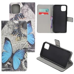 Style Series iPhone 11 Wallet Case - Blauwe vlinder