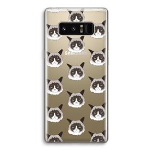 CaseCompany It's a Purrr Case: Samsung Galaxy Note 8 Transparant Hoesje