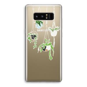 CaseCompany Hang In There: Samsung Galaxy Note 8 Transparant Hoesje