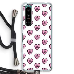 CaseCompany GIRL POWER: Sony Xperia 5 III Transparant Hoesje met koord