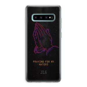 CaseCompany Praying For My Haters: Samsung Galaxy S10 Plus Transparant Hoesje