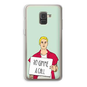 CaseCompany Gimme a call: Samsung Galaxy A8 (2018) Transparant Hoesje