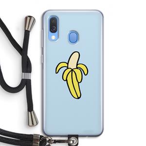 CaseCompany Banana: Samsung Galaxy A40 Transparant Hoesje met koord