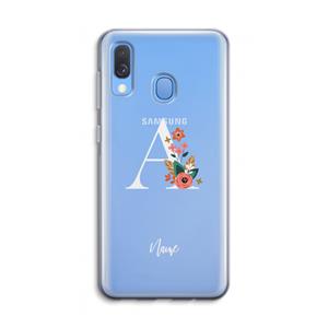 CaseCompany Pink Bouquet: Samsung Galaxy A40 Transparant Hoesje