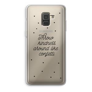CaseCompany Confetti: Samsung Galaxy A8 (2018) Transparant Hoesje