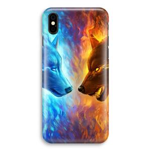 CaseCompany Fire & Ice: iPhone Xs Volledig Geprint Hoesje