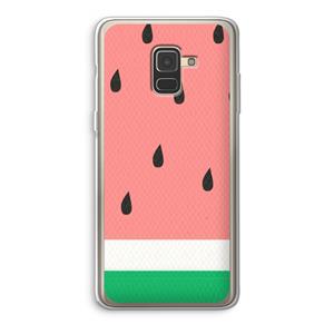 CaseCompany Watermeloen: Samsung Galaxy A8 (2018) Transparant Hoesje