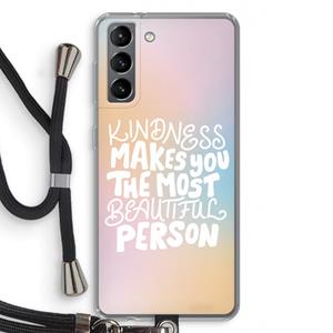 CaseCompany The prettiest: Samsung Galaxy S21 Transparant Hoesje met koord