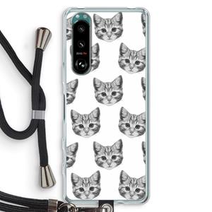 CaseCompany Kitten: Sony Xperia 5 III Transparant Hoesje met koord