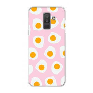 CaseCompany Dancing eggs: Samsung Galaxy A6 Plus (2018) Transparant Hoesje