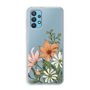 CaseCompany Floral bouquet: Samsung Galaxy A32 4G Transparant Hoesje