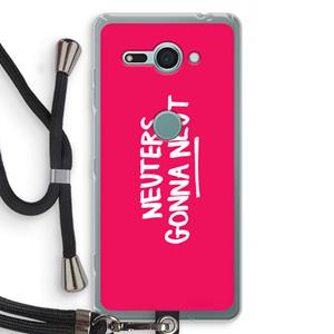CaseCompany Neuters (roze): Sony Xperia XZ2 Compact Transparant Hoesje met koord