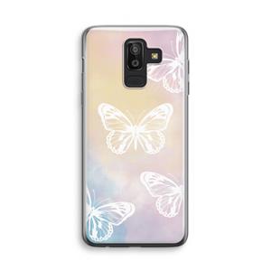 CaseCompany White butterfly: Samsung Galaxy J8 (2018) Transparant Hoesje