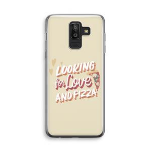 CaseCompany Pizza is the answer: Samsung Galaxy J8 (2018) Transparant Hoesje