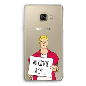 CaseCompany Gimme a call: Samsung A3 (2017) Transparant Hoesje