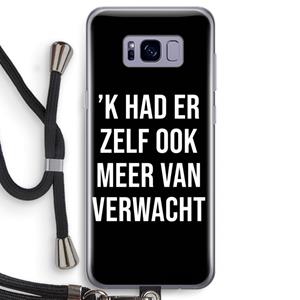 CaseCompany Meer verwacht - Zwart: Samsung Galaxy S8 Transparant Hoesje met koord