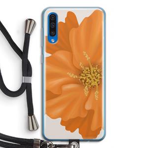 CaseCompany Orange Ellila flower: Samsung Galaxy A50 Transparant Hoesje met koord