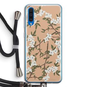 CaseCompany Blossoming spring: Samsung Galaxy A50 Transparant Hoesje met koord
