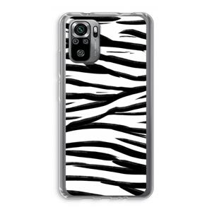 CaseCompany Zebra pattern: Xiaomi Redmi Note 10S Transparant Hoesje