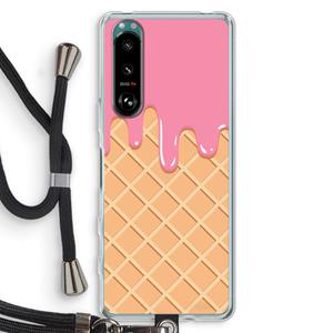 CaseCompany Ice cream: Sony Xperia 5 III Transparant Hoesje met koord