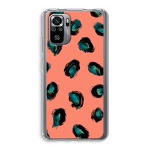CaseCompany Pink Cheetah: Xiaomi Redmi Note 10S Transparant Hoesje