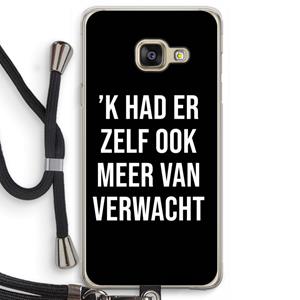 CaseCompany Meer verwacht - Zwart: Samsung Galaxy A3 (2016) Transparant Hoesje met koord