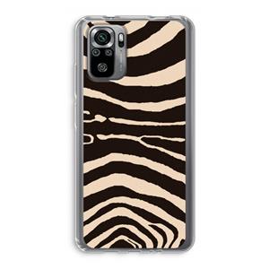 CaseCompany Arizona Zebra: Xiaomi Redmi Note 10S Transparant Hoesje