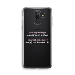 CaseCompany gij zijt ook iemand: Samsung Galaxy J8 (2018) Transparant Hoesje