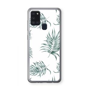 CaseCompany Simple leaves: Samsung Galaxy A21s Transparant Hoesje