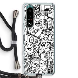 CaseCompany Vexx City #2: Sony Xperia 5 III Transparant Hoesje met koord