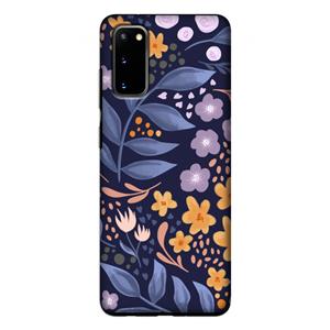 CaseCompany Flowers with blue leaves: Samsung Galaxy S20 Tough Case