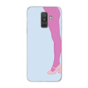 CaseCompany Pink panty: Samsung Galaxy A6 Plus (2018) Transparant Hoesje