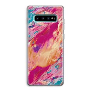 CaseCompany Pastel Echoes: Samsung Galaxy S10 Plus Transparant Hoesje