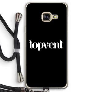 CaseCompany Topvent Zwart: Samsung Galaxy A3 (2016) Transparant Hoesje met koord