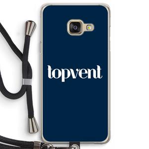 CaseCompany Topvent Navy: Samsung Galaxy A3 (2016) Transparant Hoesje met koord