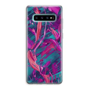 CaseCompany Pink Clouds: Samsung Galaxy S10 Plus Transparant Hoesje