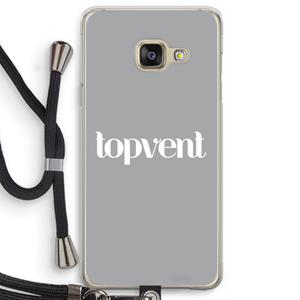 CaseCompany Topvent Grijs Wit: Samsung Galaxy A3 (2016) Transparant Hoesje met koord