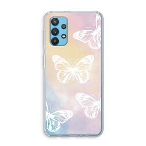 CaseCompany White butterfly: Samsung Galaxy A32 4G Transparant Hoesje