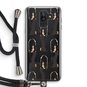 CaseCompany Pop Some Kim: Samsung Galaxy J8 (2018) Transparant Hoesje met koord
