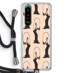 CaseCompany Pop Some Kim: Sony Xperia 5 III Transparant Hoesje met koord