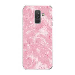 CaseCompany Abstract Painting Pink: Samsung Galaxy A6 Plus (2018) Transparant Hoesje