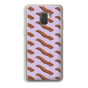 CaseCompany Bacon to my eggs #2: Samsung Galaxy A8 (2018) Transparant Hoesje