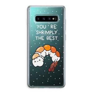 CaseCompany You're Shrimply The Best: Samsung Galaxy S10 Plus Transparant Hoesje
