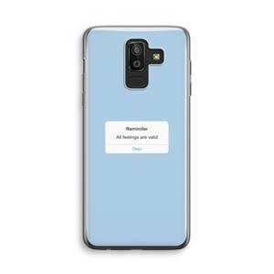 CaseCompany Reminder: Samsung Galaxy J8 (2018) Transparant Hoesje