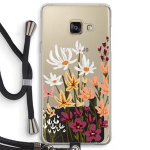 CaseCompany Painted wildflowers: Samsung Galaxy A3 (2016) Transparant Hoesje met koord