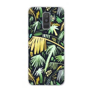 CaseCompany Tropical Palms Dark: Samsung Galaxy A6 Plus (2018) Transparant Hoesje