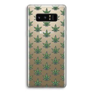 CaseCompany Weed: Samsung Galaxy Note 8 Transparant Hoesje