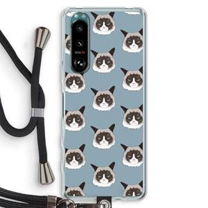 CaseCompany It's a Purrr Case: Sony Xperia 5 III Transparant Hoesje met koord